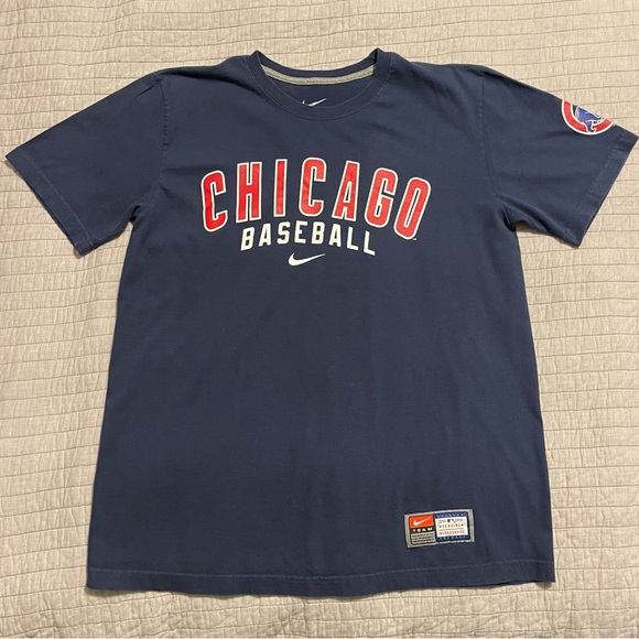 Nike MLB Other - MLB Chicago Cubs Nike Center Swoosh Baseball Shirt - Size Large
